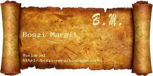 Boszi Margit névjegykártya